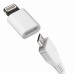 Adaptor mufa incarcare compatibil Micro usb la Iphone Lightning 5,6,7, incarcator microUSB mama - 8pin Lightning tata, alimentare telefon, ALB