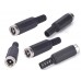 Set 5 Conector alimentare mama 5.5x2.1 pe fir 12V DC , Active, pentru camere supraveghere cctv, negru