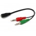 Adaptor Cablu audio Jack, Detech, 2 x 3.5mm 3 pin Tata (microfon + casti/ boxe) la 1 x jack 3.5mm 4 pin Mama - 20cm Adaptor Cablu audio Jack, Detech, 2 x 3.5mm 3 pin Tata (microfon + casti/ boxe) la 1 x jack 3.5mm 4 pin Mama - 20cm
