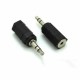 Mufa Adaptor audio 3pin Jack 2.5mm Mama la 3.5mm Tata, Active, calitate deosebita, negru 