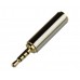 Mufa Adaptor audio 4pini Jack 3.5mm Mama la 2.5mm Tata, Active, calitate deosebita, contacte aurite, aliaj