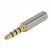 Mufa Adaptor audio 4pini Jack 2.5mm Mama la 3.5mm Tata, Active, calitate deosebita, contacte aurite, aliaj