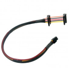 Cablu adaptor dual sata, Active, compatibil  Dell Vostro/ Inspiron: 3250, 3252, 3268, 3650, 3653, 3655, 3660, V3668, mini 6 pini atx la 2x sata cd, dvd, hard disk, ssd, 40cm