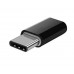 Adaptor mufa incarcare Micro usb la USB 3.1 Type-C, Active, alimentare microUSB mama - Type C tata, incarcator telefon, negru 