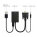 Adaptor VGA la HDMI, Active, Full HD, cablu convertor analog la digital, alimentare USB 5V, compatibil laptop pc tv monitor