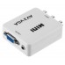 Adaptor AV la VGA, Active, Full HD, convertor analog 3 x RCA la VGA cu mufa video si sunet audio mama, cablu alimentare USB 5V, compatibilitate: dvd, consola joc ps3, xbox 360 la televizor/ monitor tv