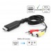 Cablu HDMI la AV, Active, Full HD, convertor HDMI digital la 3 x RCA analog, cu mufa video si sunet audio tata, cablu alimentare USB 5V, compatibilitate: PS4, dvd, receiver, calculator pc, laptop, camera video la televizor model vechi,  AV tv