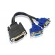 Adaptor DMS-59 tata la dual VGA 15pin tata, Active, suporta rezolutie full HD, cablu convertor dms59
