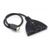 Switch HDMI cu 3 porturi, spliter/ multiplicator 3 dispozitive la 1 TV, cablu 50cm, calitate deosebita, Full HD, splitter Switch HDMI cu 3 porturi, spliter/ multiplicator 3 dispozitive la 1 TV, cablu 50cm, calitate deosebita, Full HD, splitter