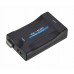 Adaptor VGA la Scart cu telecomanda, Active, Full HD, convertor analog video si sunet audio cu mufa mama Vga Euroscart, cablu alimentare USB 5V, compatibilitate: laptop, calculator pc, dvr, tv, video, dvd, televizor