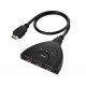 Switch HDMI cu 3 porturi, spliter/ multiplicator 3 dispozitive la 1 TV, cablu 50cm, calitate deosebita, Full HD, splitter Switch HDMI cu 3 porturi, spliter/ multiplicator 3 dispozitive la 1 TV, cablu 50cm, calitate deosebita, Full HD, splitter