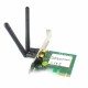Placa Retea Wireless interna PCI-E, 300Mbps, Active, 2 antene detasabile, wifi