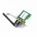 Placa Retea Wireless interna PCI-E, 300Mbps, Active, 2 antene detasabile, wifi