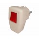Stecher tata Active, cu intrerupator si impamantare, curent 250V/10A/16A, 3 fire, buton on/off