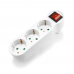 Triplu Stecher, Active, 3 Prize mama cu impamantare si buton on/off, protectie copii, curent 250V/16A/3500W