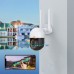 Camera supraveghere smart 5MP,  wifi 2.4G, exterior, PTZ rotativa, Infrarosu, Interfon (microfon +boxa) tuya, smartlife, microSD card slot