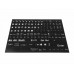 Litere autocolante pentru tastatura PC, laptop, Active, taste numerice incluse, fond negru, layout standard engleza US qwerty, rezistente la apa, corectie taste pc desktop, notebook