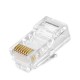 Set 10 mufe retea Active, RJ45, UTP, mufa 8 contacte aurite, cat.5, ambalaj individual, calitate deosebita 