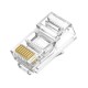 Set 10 mufe retea cat6, Active, RJ45, UTP, mufa 8 contacte aurite cat.6, ambalaj individual, calitate deosebita 