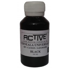 Cerneala refill Universala ACTIVE, 100 ml, Black / Negru, compatibila cu cartuse inkjet HP, Lexmark, Canon