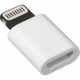 Adaptor mufa incarcare Micro usb la Iphone Lightning 5,6,7, incarcator microUSB mama - 8pin Lightning tata, alimentare telefon, ALB
