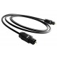 Cablu audio Optic Digital Toslink Tata Active, 2m, conectori auriti, negru