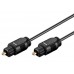 Cablu audio Optic Digital Toslink Tata Active, 1m, conectori auriti, negru