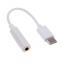 Adaptor ACTIVE Type-C la mufa audio jack mama 3.5mm Casti/Boxe si Microfon, Active, alb