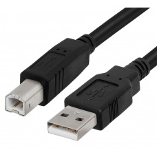 Cablu Imprimanta USB 2.0 A-B, 3m, Active, bobina antiparaziti, ambalaj individual, negru 
