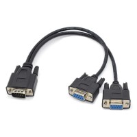 Cablu spliter port Serial 9 pini, Active, RS 232 mama-tata, convertor serial la casa marcat datecs, POS, scaner si alte dispozitive rs232