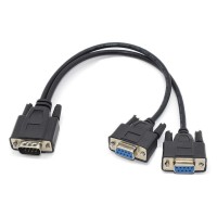 Cablu spliter port Serial 9 pini, Active, RS 232 tata la 2 mama, convertor serial la casa marcat datecs, POS, scaner si alte dispozitive rs232