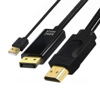 Cablu Adaptor HDMI la DisplayPort Active, suporta rezolutie 2k FHD si 4k UHD + alimentare USB 5v, convertor unidirectional hdmi dp