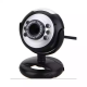 Camera Web cu microfon Active K80, USB 2.0, 6 led-uri lumina, rezolutie 480p, webcam plug and play, 1x USB, 1x jack 3.5mm, sistem prindere pe monitor